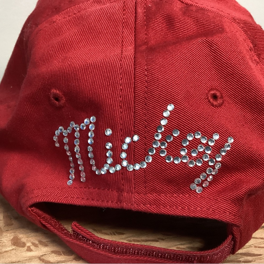 🔴 Mickey Mouse Baseball Hat / Cap - Embroidered w / Rhinestones - Excellent - Picture 2 of 12
